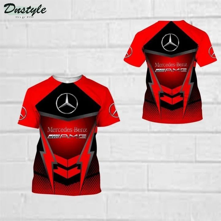 Mercedes AMG red 3d all over printed hoodie