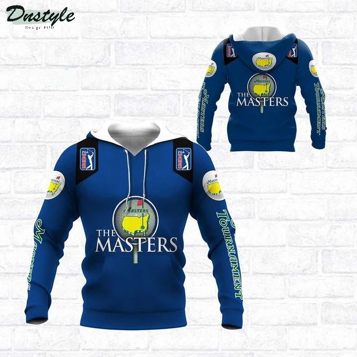 The Masters blue 3d all over printed hoodie