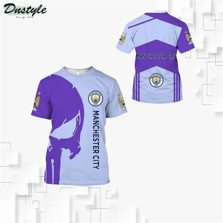 Manchester city iris purple 3d all over printed hoodie