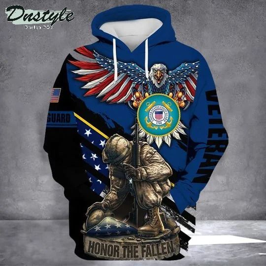 Coast Guard Veteran Honor The Fallen 3d all over printed hoodie