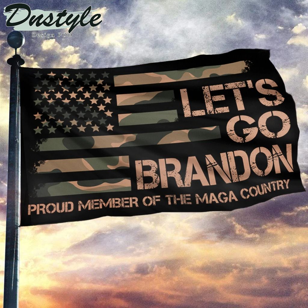 Let's go brandon proud member of the maga country flag