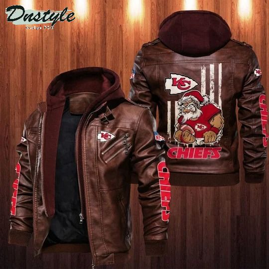 Kansas City Chiefs NFL santa leather jacket