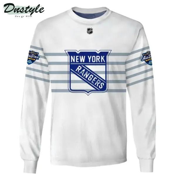 Personalized New York Rangers white NHL 3D Full Printing Hoodie