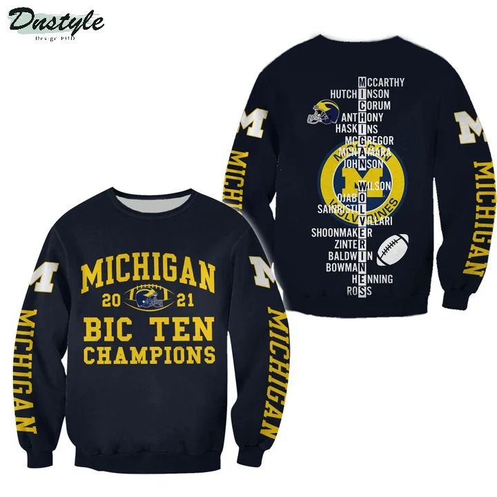 Michigan wolverines champions 3d all over printed hoodie