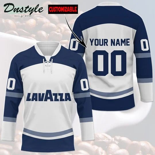 Lavazza coffee custom name and number hockey jersey