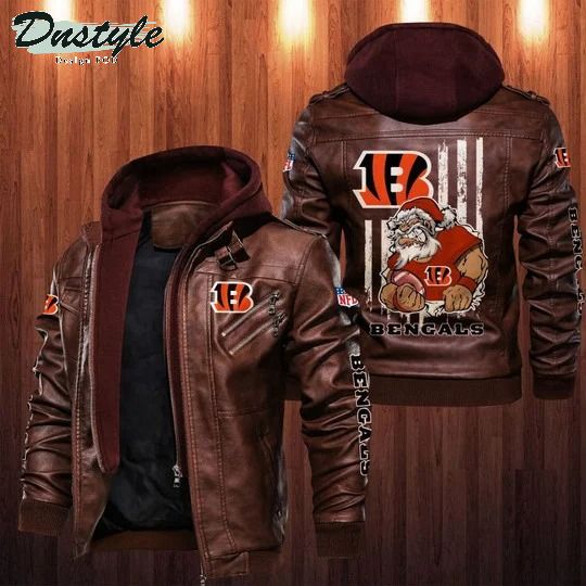 Cincinnati Bengals NFL santa leather jacket