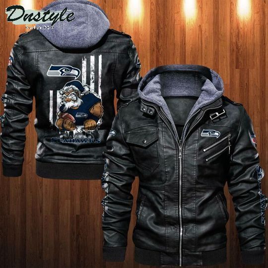 Seattle Seahawks NFL santa leather jacket