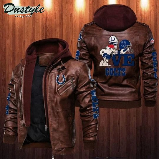 Indianapolis Colts NFL Snoopy leather jacket