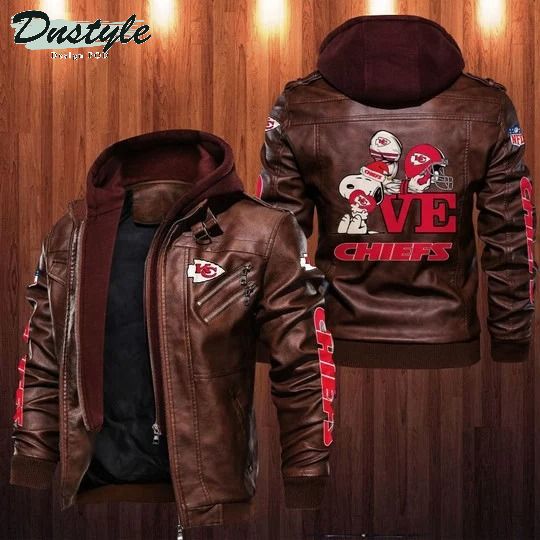 Kansas City Chiefs NFL Snoopy leather jacket