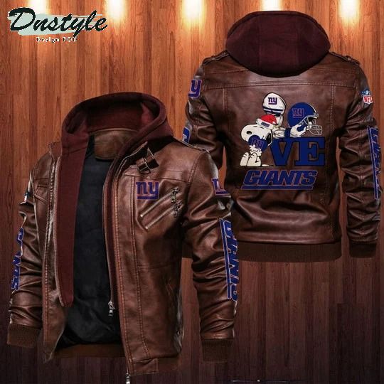 New York Giants NFL Snoopy leather jacket