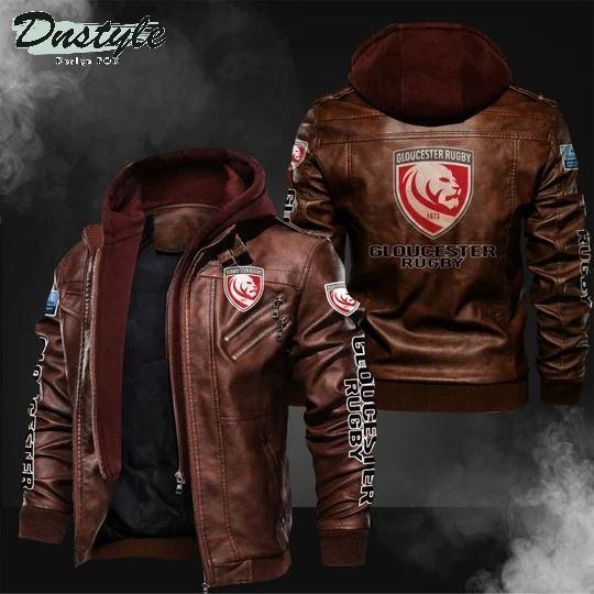 Gloucester Rugby leather jacket