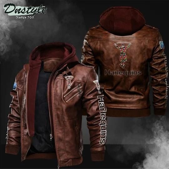 Harlequins rugby leather jacket