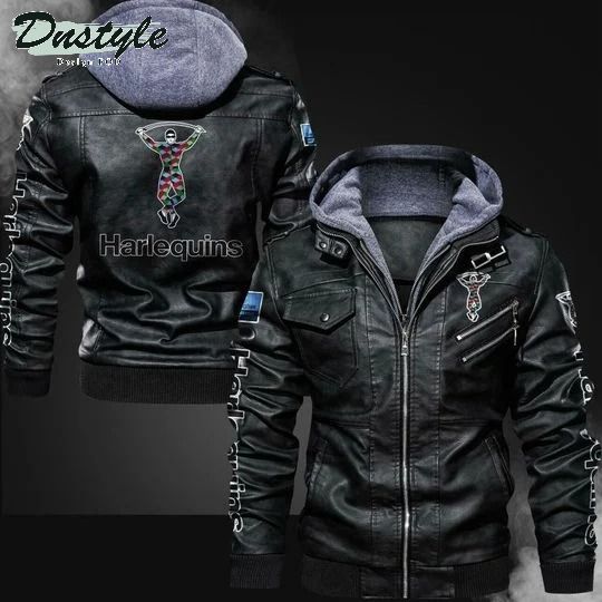 Harlequins rugby leather jacket