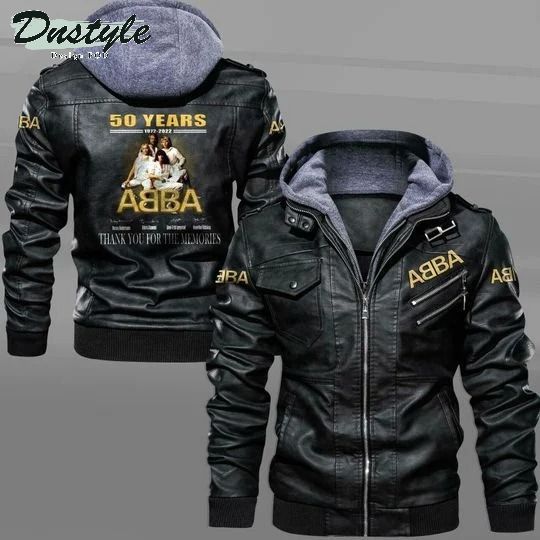 50 years anniversary ABBA thank you for the memories leather jacket