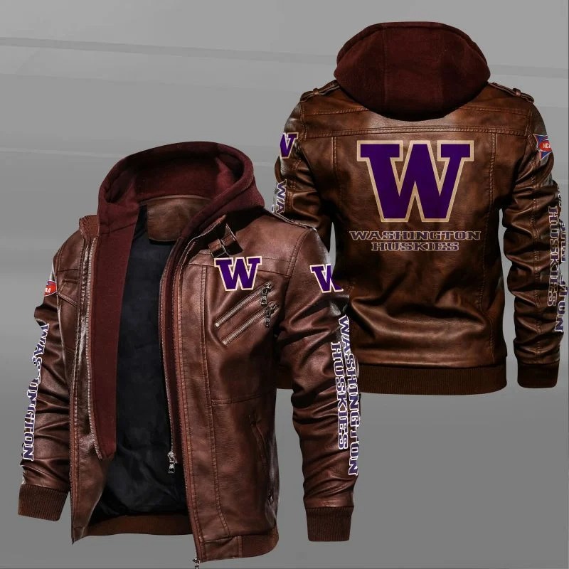 Washington Huskies NCAA leather jacket