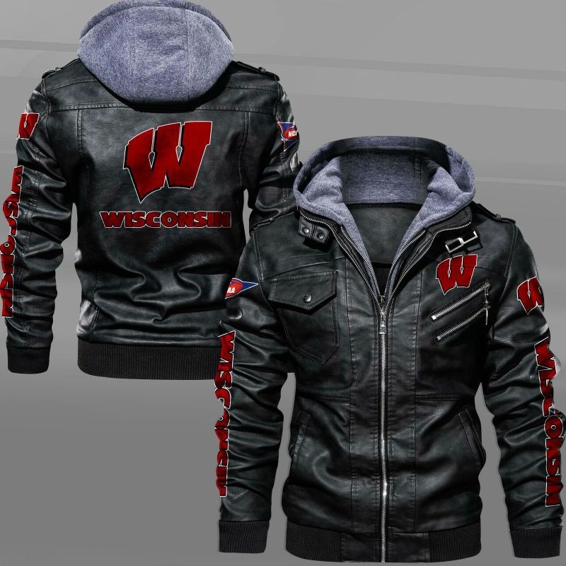 Wisconsin Badgers NCAA leather jacket