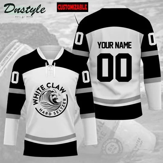 White claw hard seltzer custom name and number hockey jersey