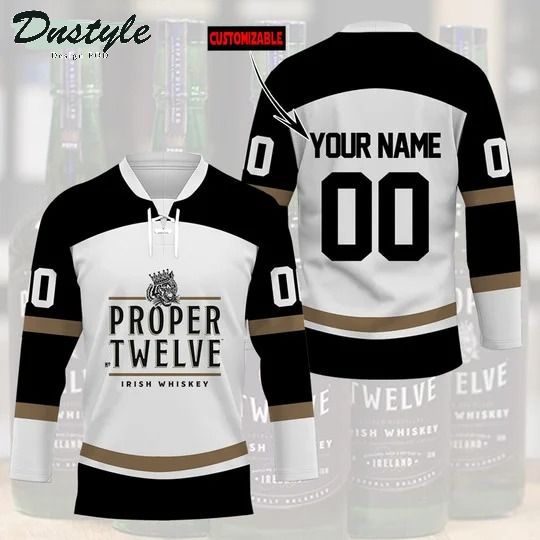 Proper twelve irish whiskey custom name and number hockey jersey