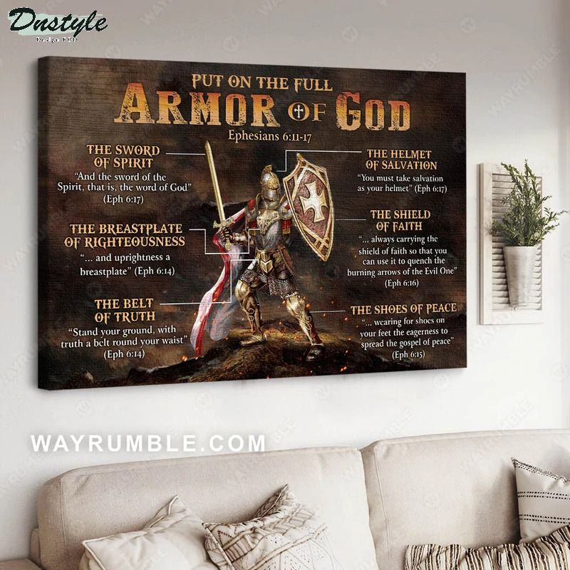 Put on the full Armor of God Jesus Canvas