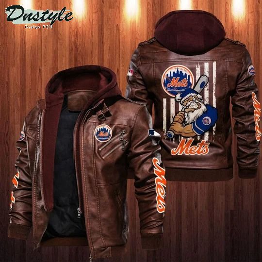 New York Mets MLB santa leather jacket
