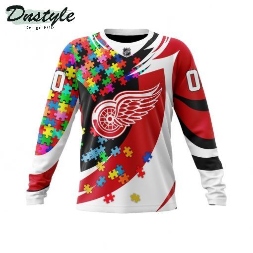 NHL Detroit Red Wings Autism Awareness Personalized 3d Print Hoodie