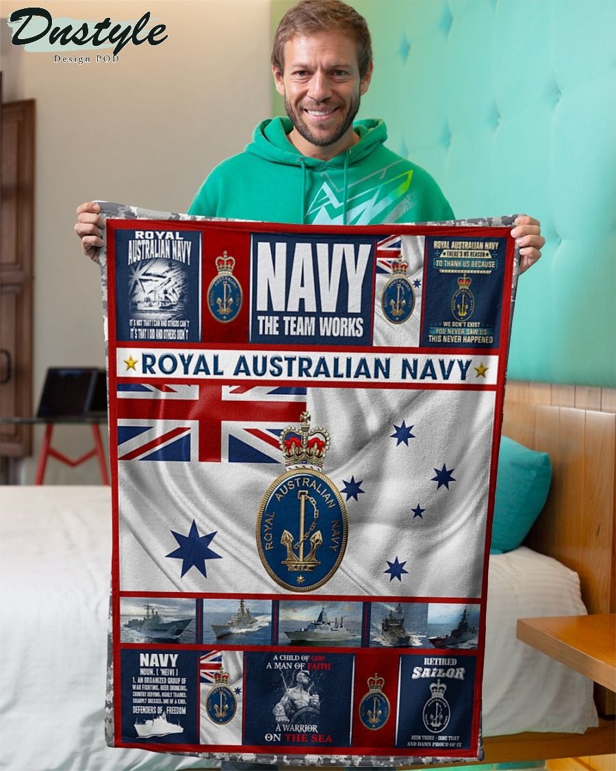Royal Australian Navy fleece blanket 1