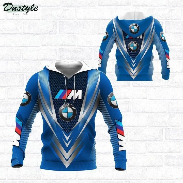 BMW blue 3d all over printed hoodie