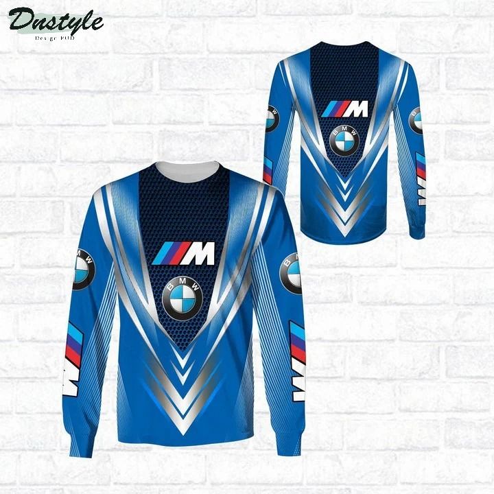 BMW blue 3d all over printed hoodie