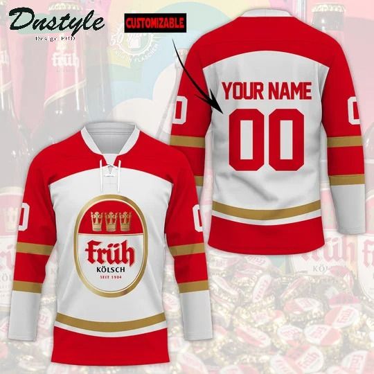 Fruh kolsch custom name and number hockey jersey