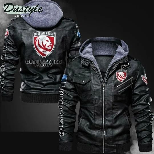 Gloucester Rugby leather jacket