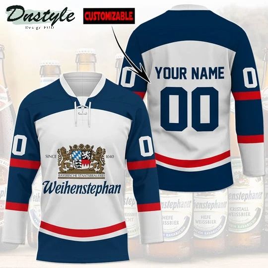 Weihenstephan brewery custom name and number hockey jersey