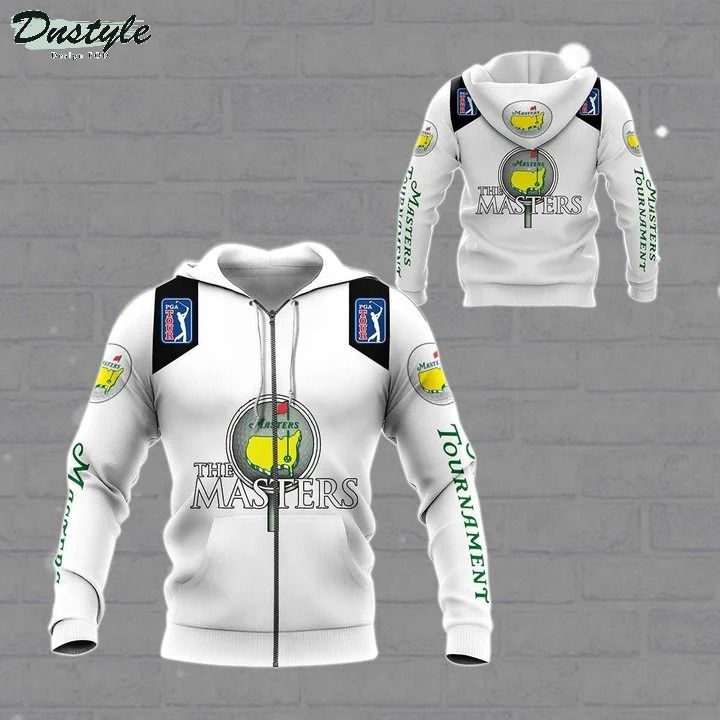 Masters white 3d all over printed hoodie
