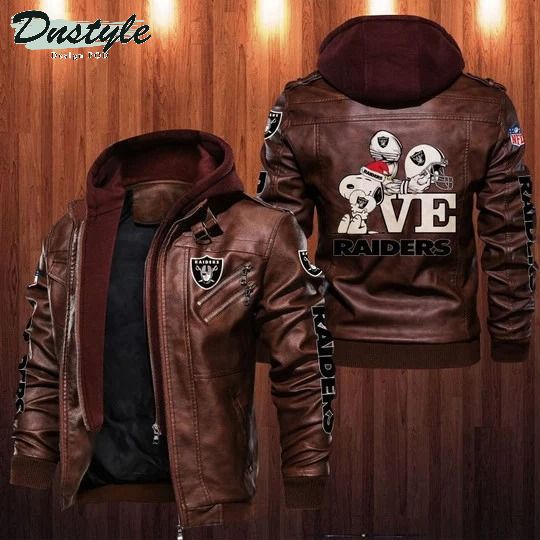 Oakland Raiders NFL Snoopy leather jacket