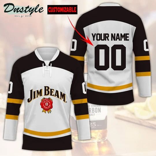 Jim beam custom name and number hockey jersey
