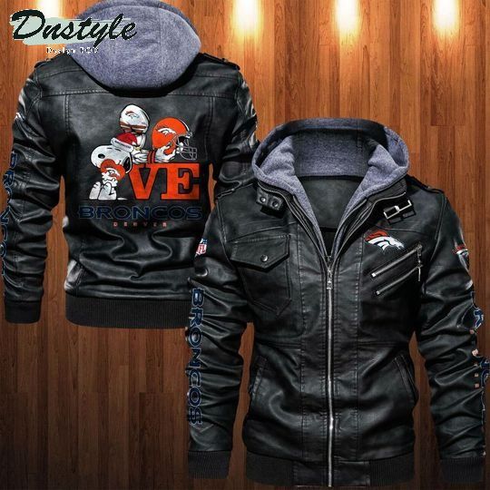 Denver Broncos NFL Snoopy leather jacket
