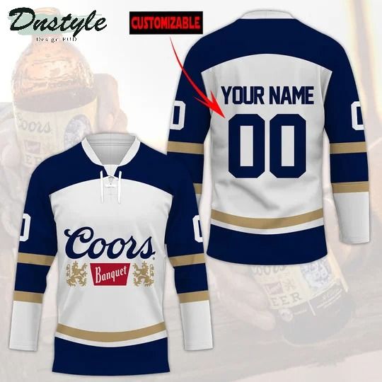 Coors banquet custom name and number hockey jersey
