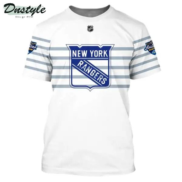 Personalized New York Rangers white NHL 3D Full Printing Hoodie