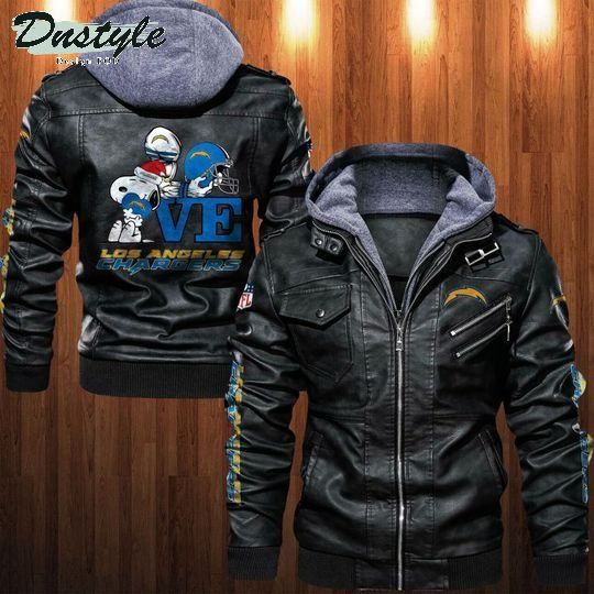 Los Angeles Chargers NFL Snoopy leather jacket