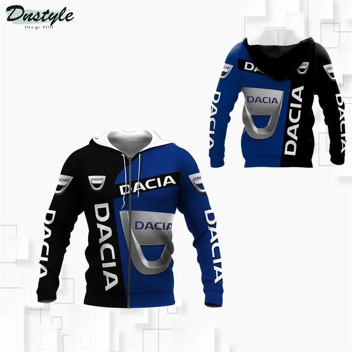 Dacia blue 3d all over printed hoodie