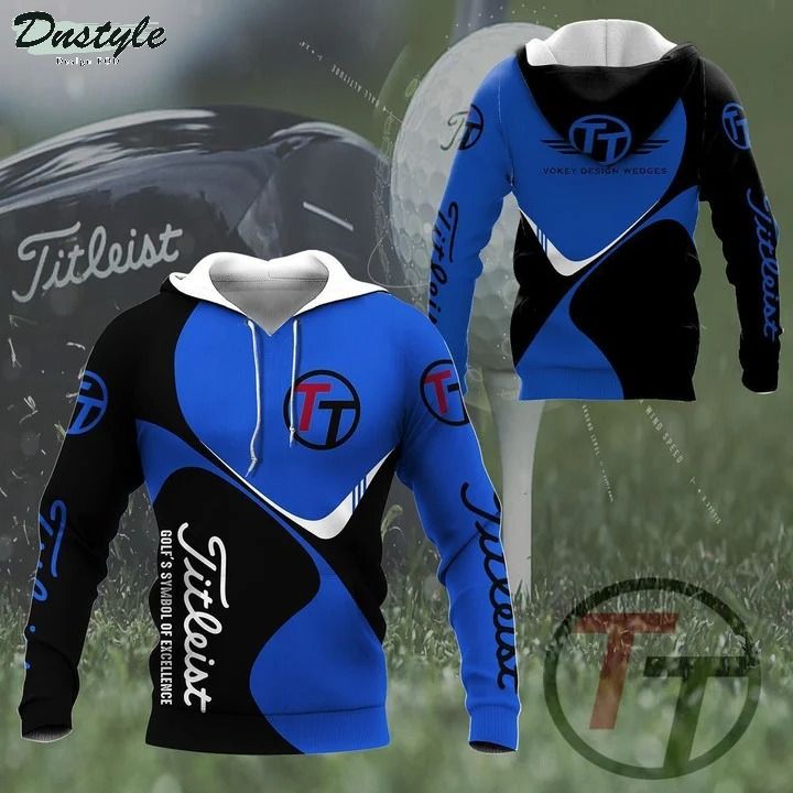 Titleist blue 3d all over printed hoodie