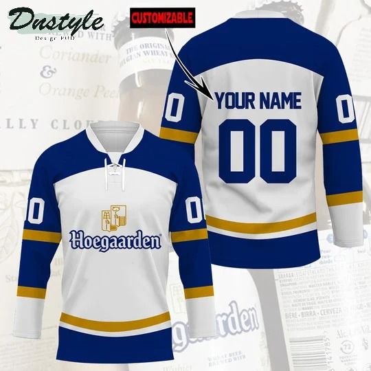 Hoegaarden custom name and number hockey jersey
