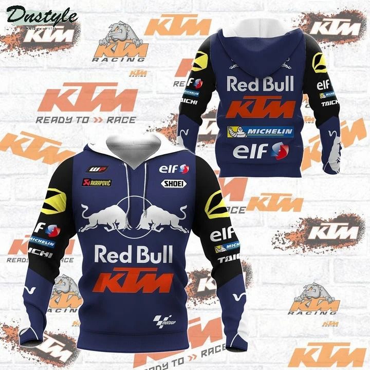 Redbull KTM racing dark blue 3d all over printed hoodie