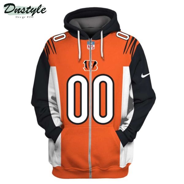 Personalized Cincinnati Bengals NFL 3d orange hoodie