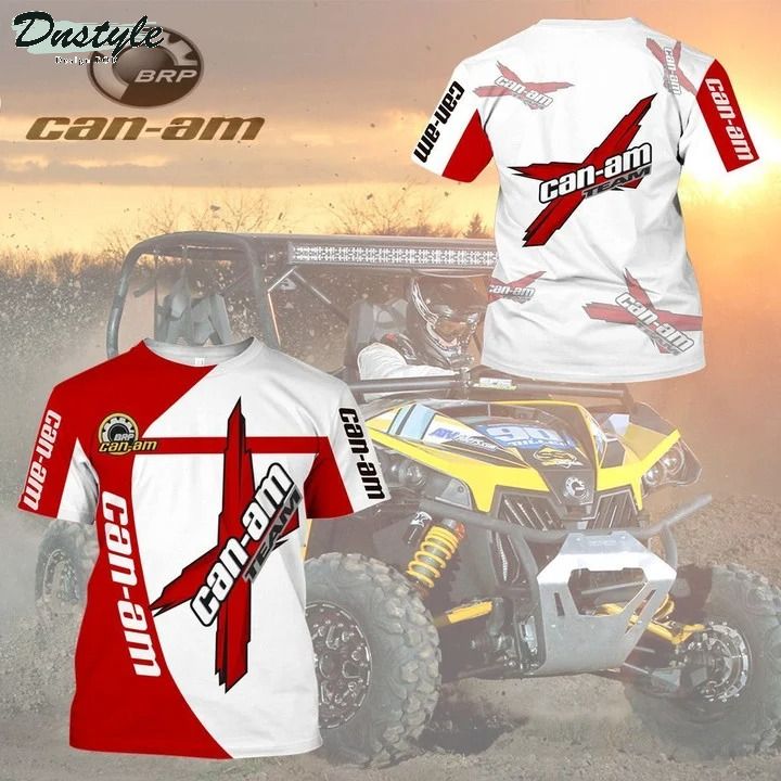 Can-Am red 3d all over printed hoodie