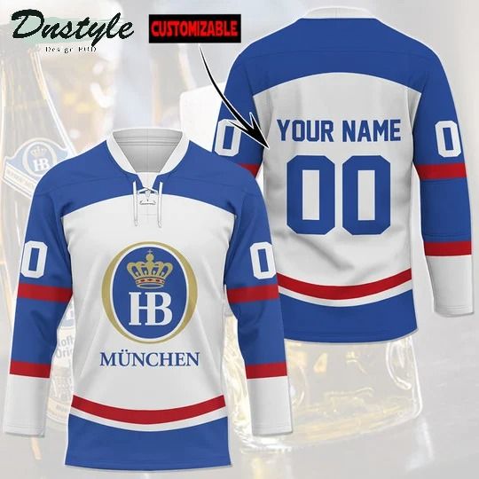 HB munchen beer custom name and number hockey jersey