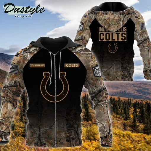 Indianapolis Colts NFL Personalized Hunting Camo 3d Hoodie