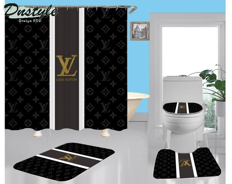 Lv Luxury Type 10 Bathroom Mat Shower Curtain