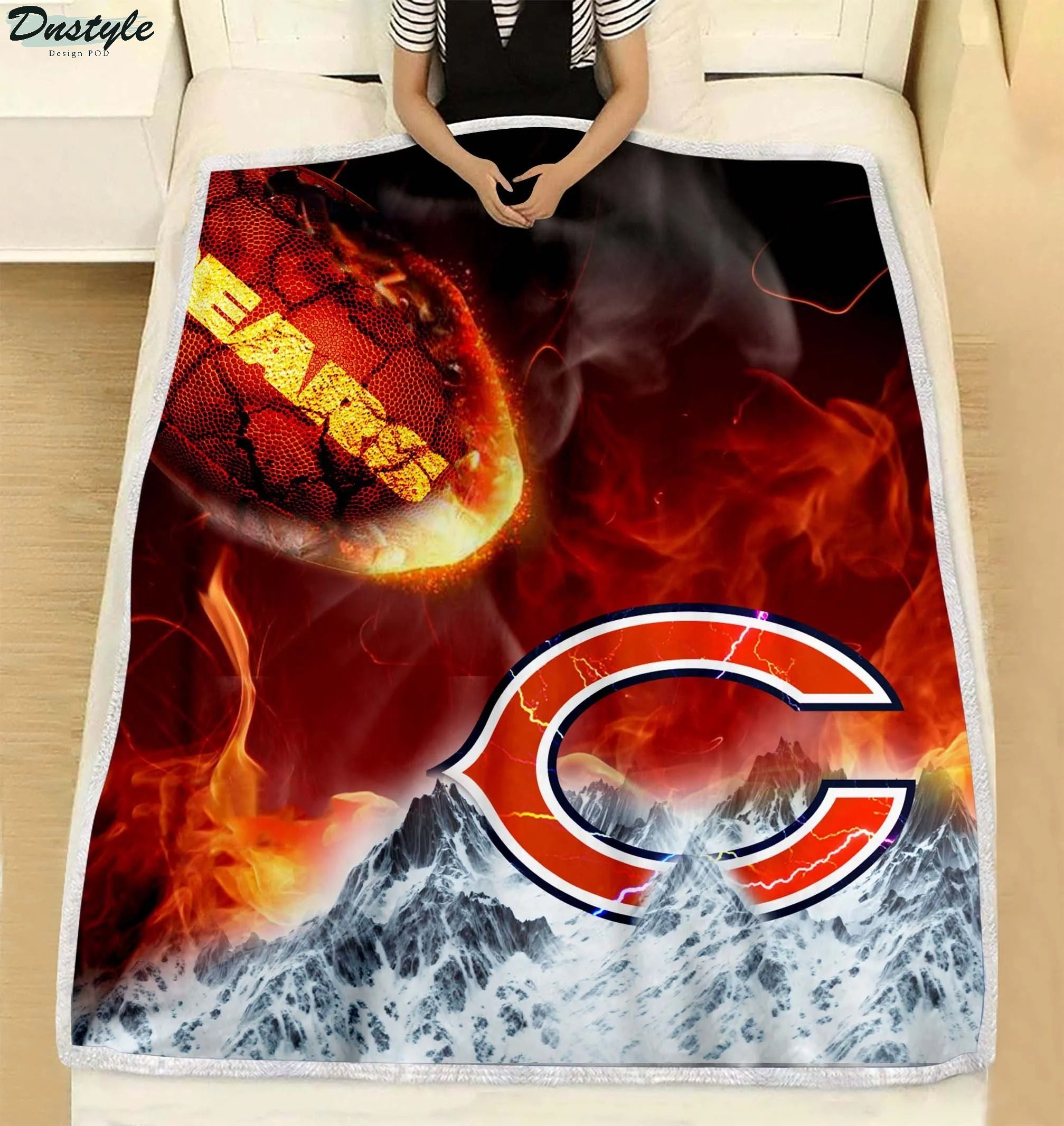 NFL Chicago Bears Break Out To Rise Up Blanket