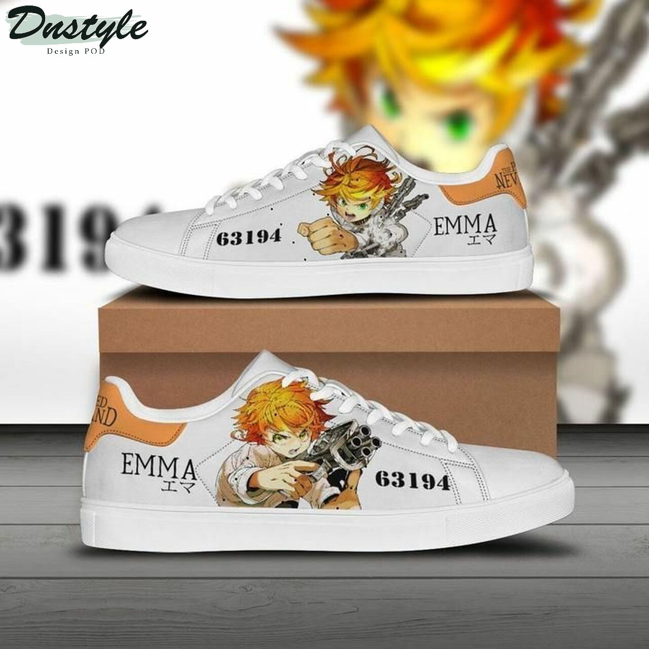 Emma the promised neverland stan smith low top skate shoes