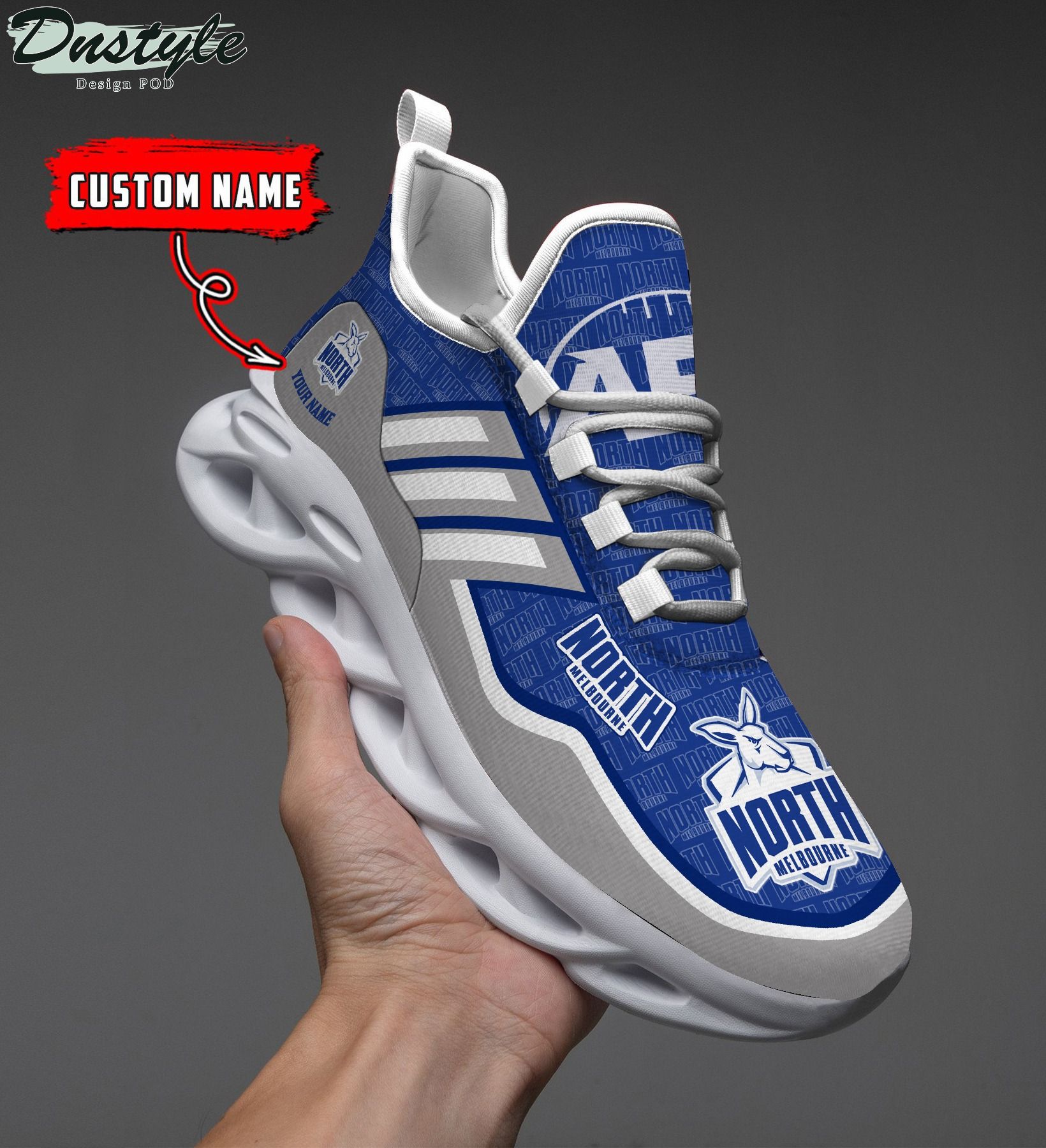 North Melbourne AFL personalized clunky max soul shoes